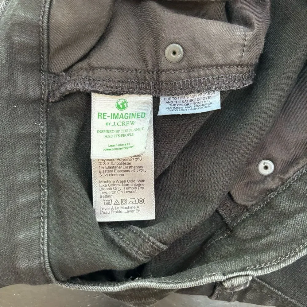 J. Crew 9” mid-rise skinny black jean woman’s size 32‎